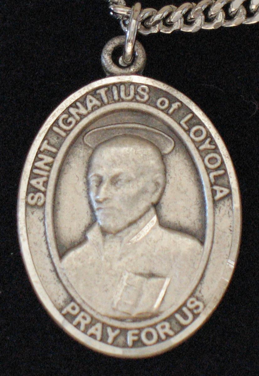 St. Ignatius of Loyola - Sterling Silver or Gold Filled Medal with Chain