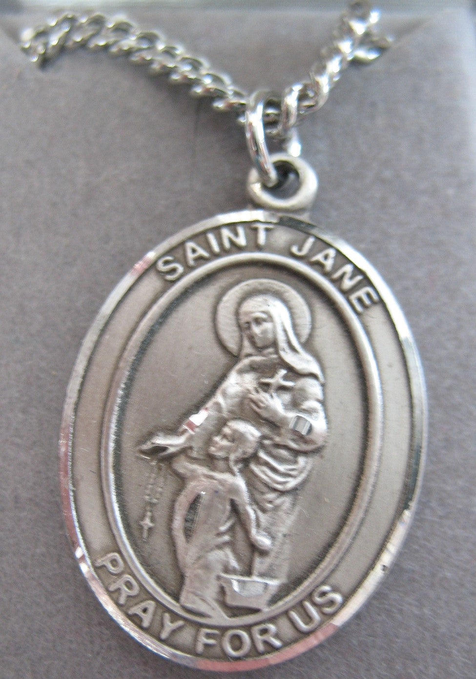 St. Jane of Valois - Sterling Silver Medal with Chain