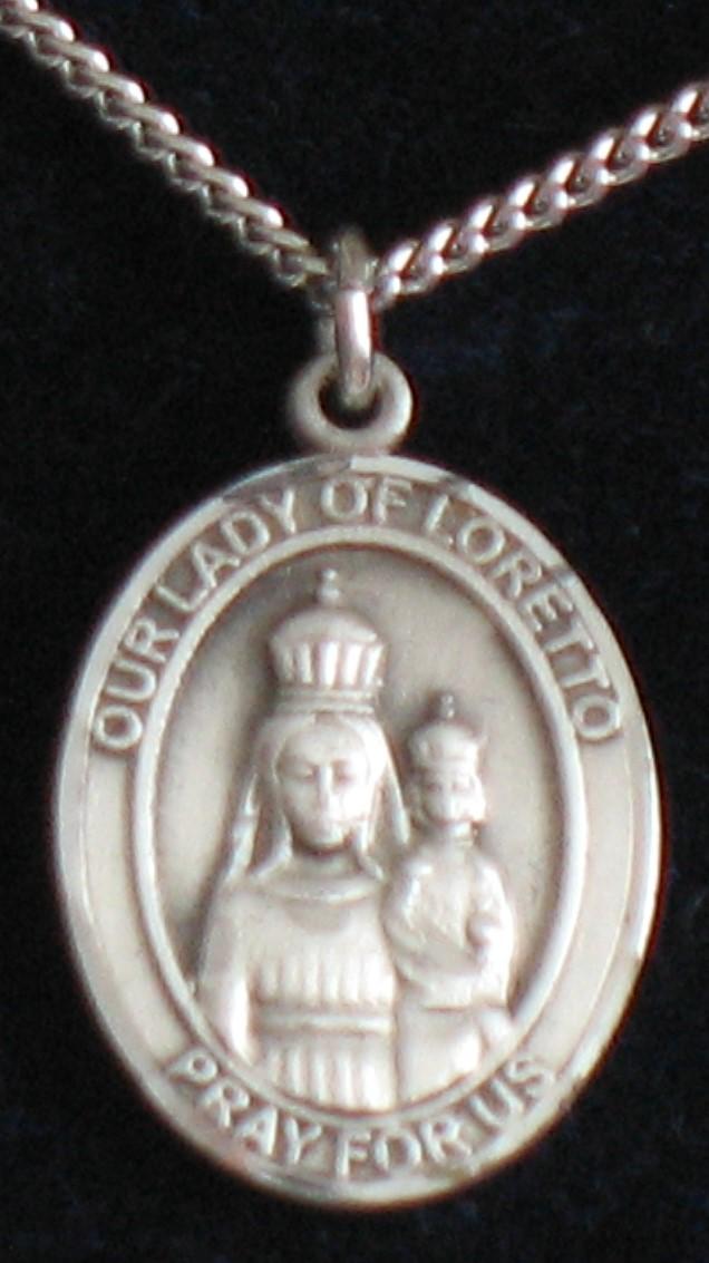 O.L. of Loretto - Sterling Silver Medal with Chain