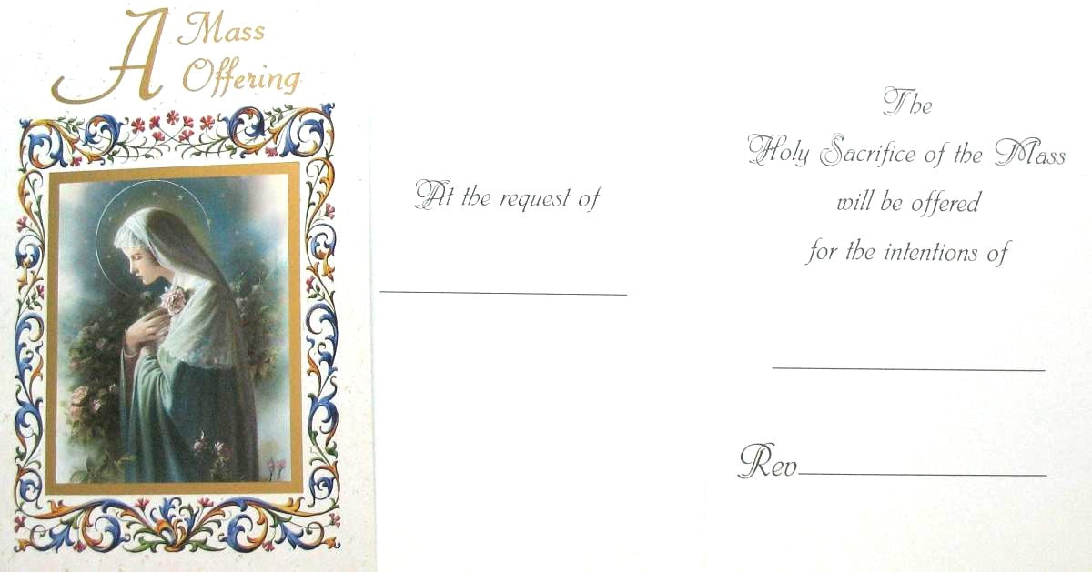 Mystical Rose Mass Card