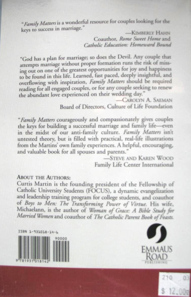 Family Matters A Bible Study on Marriage and Family