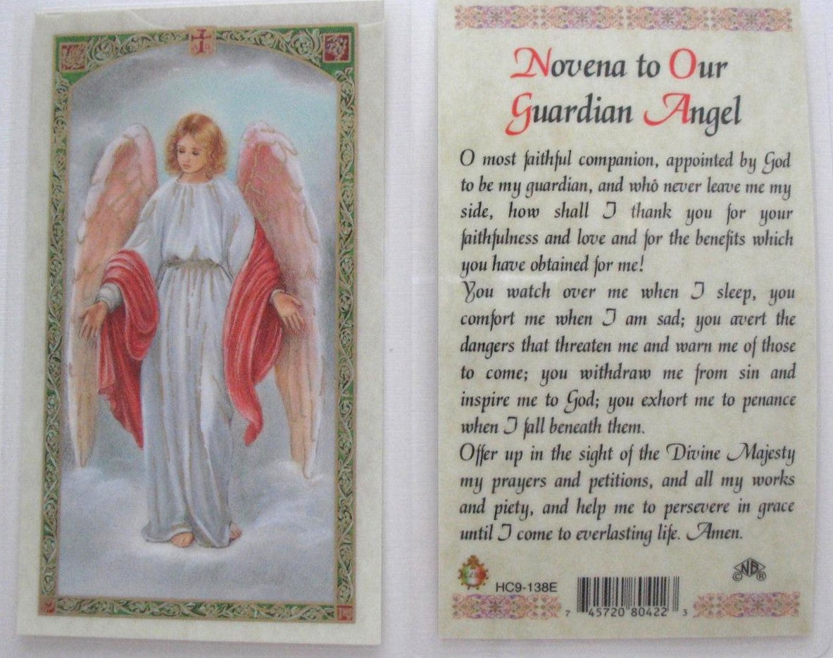 Laminated - Guardian Angel - Novena