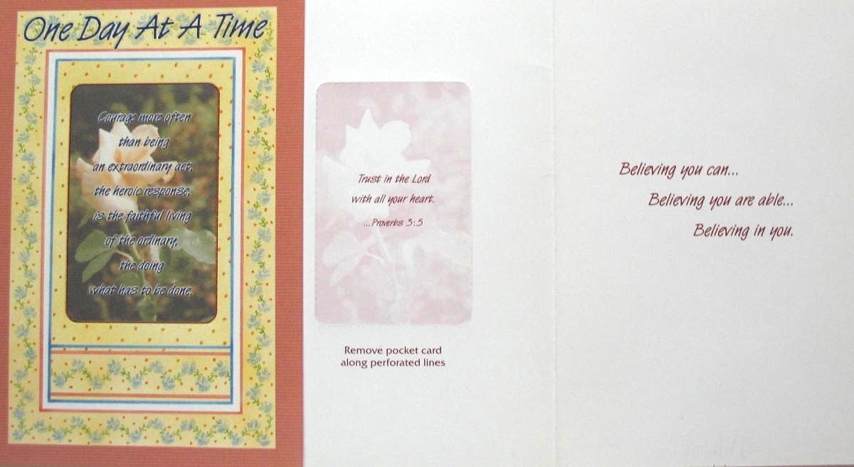 One Day At A Time Greeting Card - 'Spirit Lifters' Series