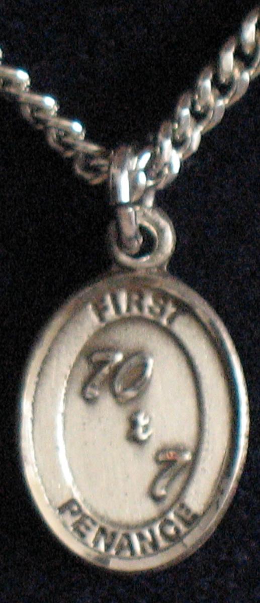 First Penance - Sterling Silver Medal with Chain