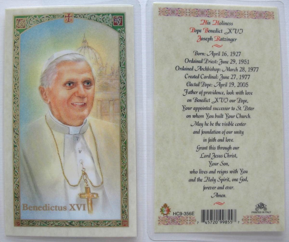 Laminated - Pope Benedict XVI