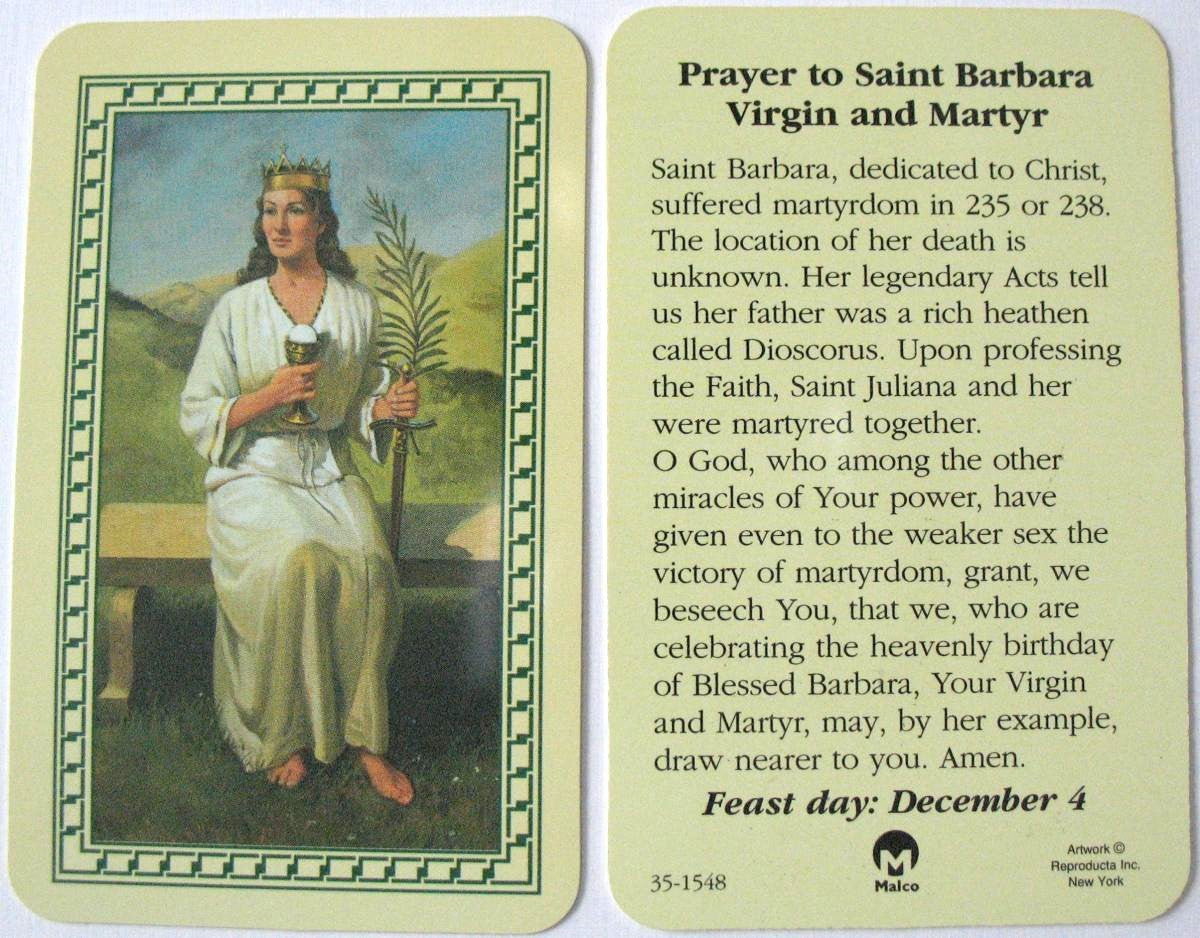 Laminated - St. Barbara