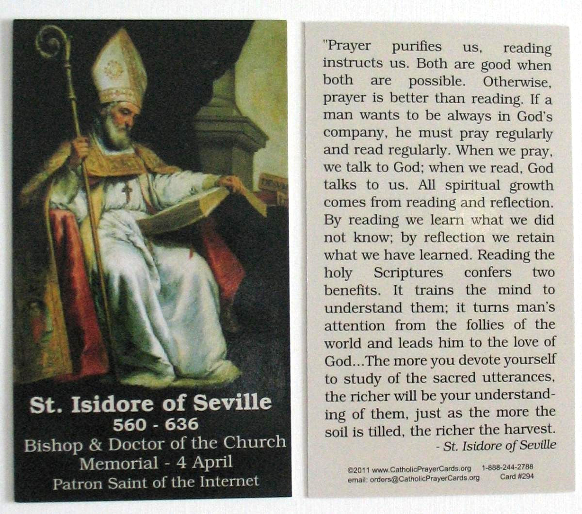 Coated Cardstock - Male Saints / Holy Men (G-I) - Bulk Pricing Available!