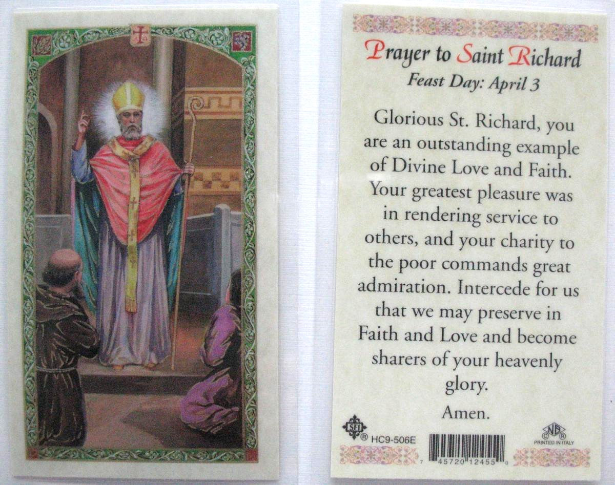 Laminated - St. Richard - Prayer to