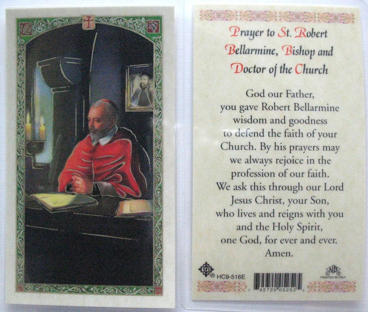 Laminated - St. Robert Bellarmine - Bishop & Doctor of the Church