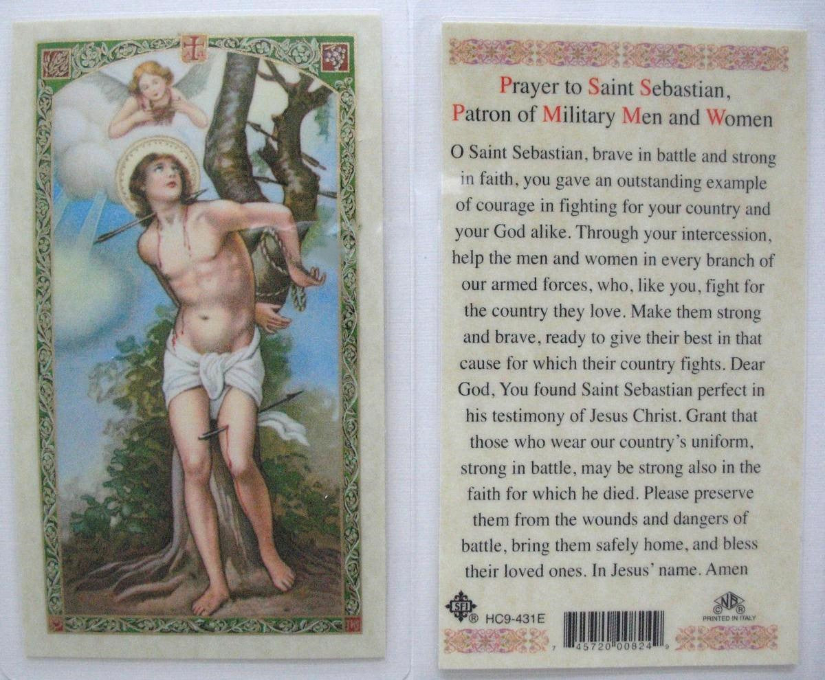 Laminated - St. Sebastian - Patron of Military Men & Women