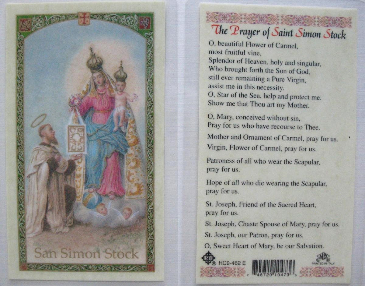Laminated - St. Simon Stock - The Prayer of