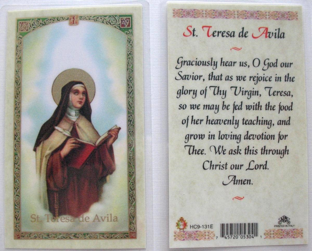Laminated - St. Teresa de Avila