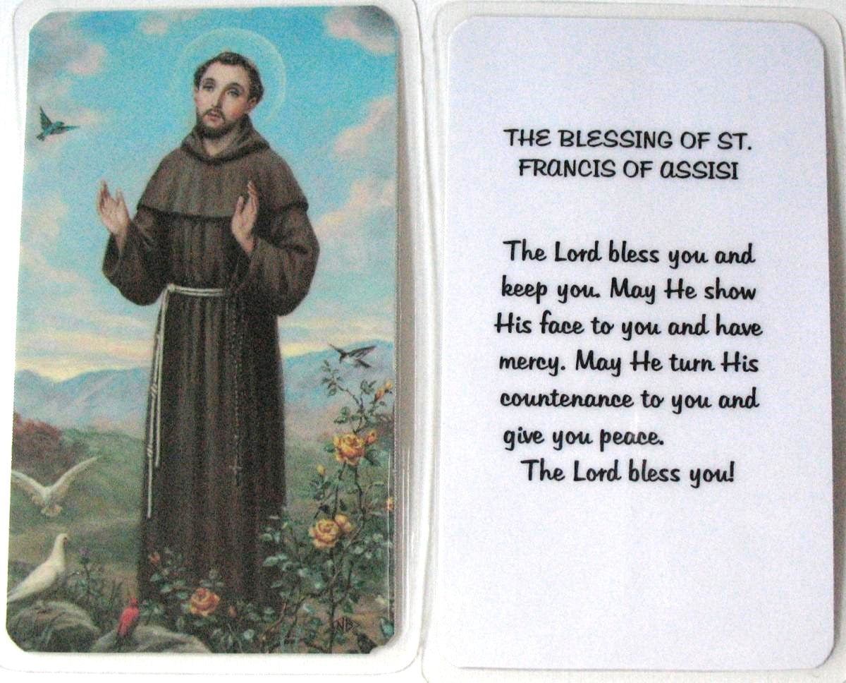 Laminated - St. Francis of Assisi - Blessing