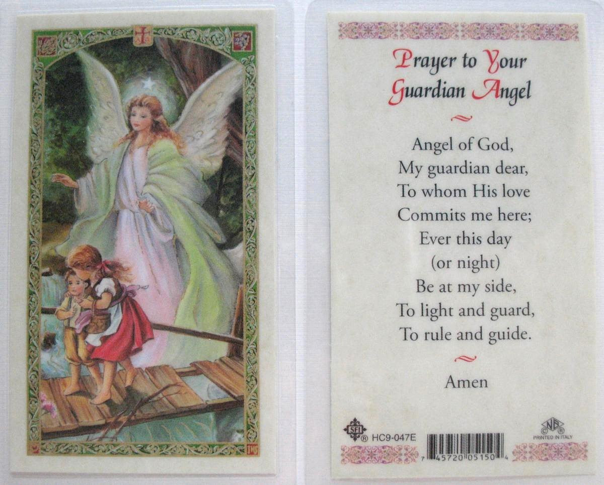 Laminated - Guardian Angel - Prayer to Your - Classic Prayer