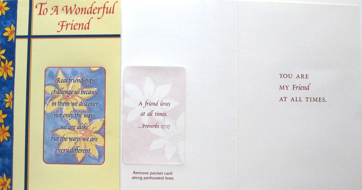 To A Wonderful Friend Greeting Card - 'Spirit Lifters' Series