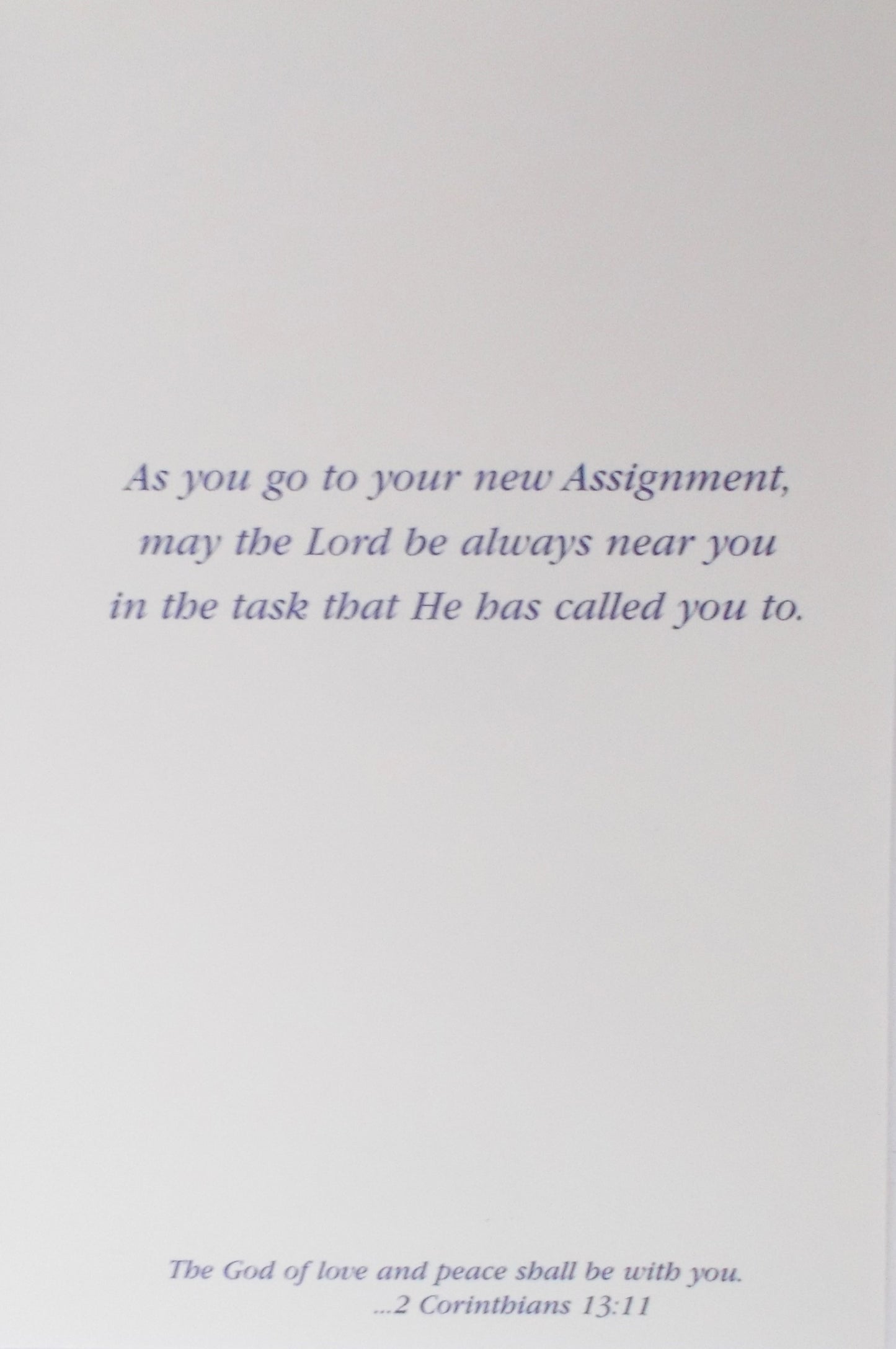 New Assignment Greeting Card