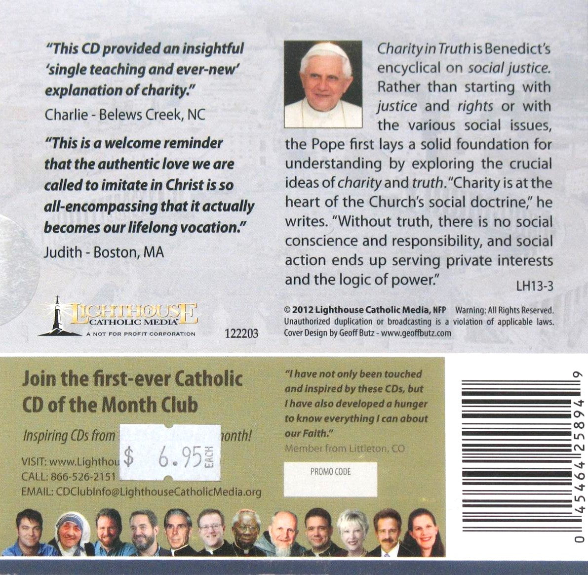 Charity in Truth (Caritas in Veritate) by Pope Benedict XVI - CD Talk