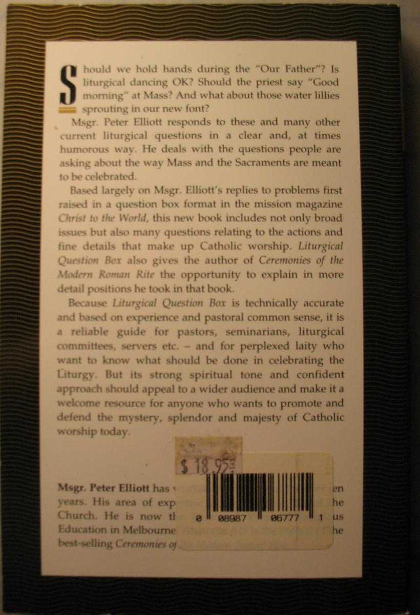 Liturgical Question Box