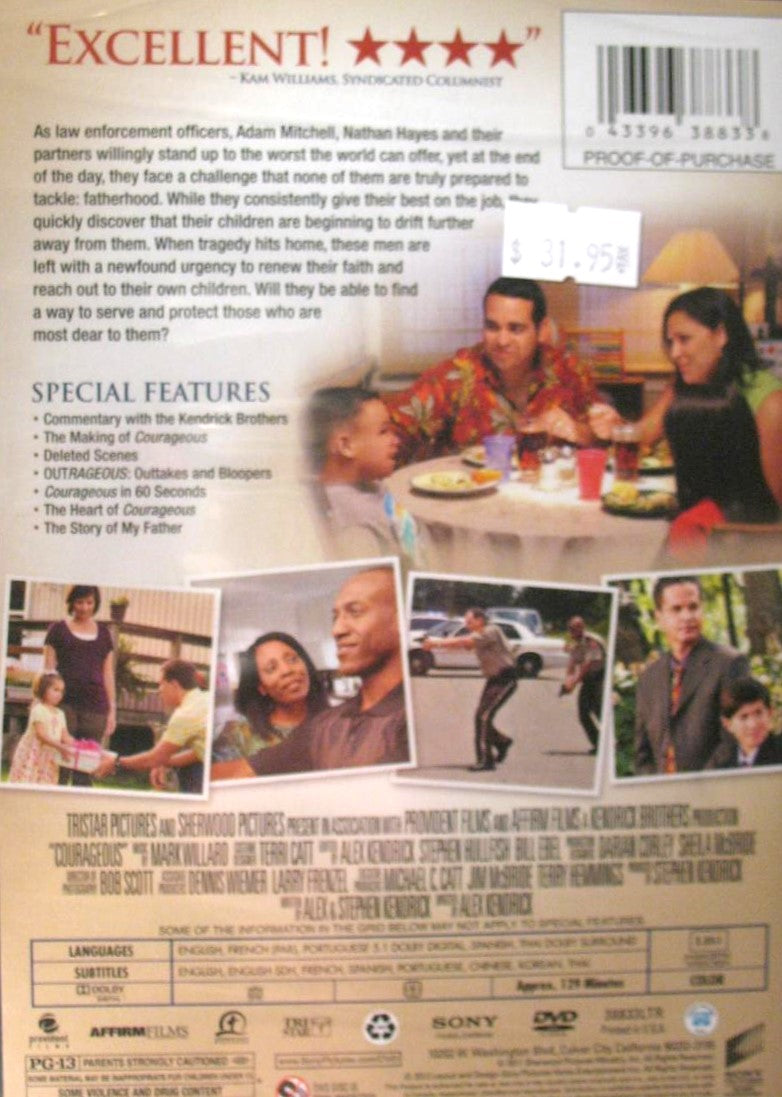 Courageous - Honour Begins at Home - Fatherhood - DVD