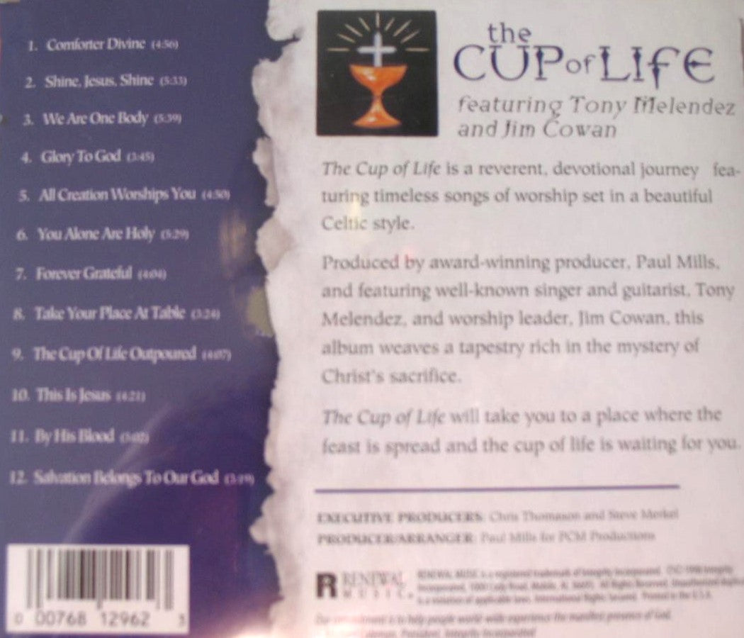 Renewal Music - Tony Melendez - The Cup of Life - Music CD