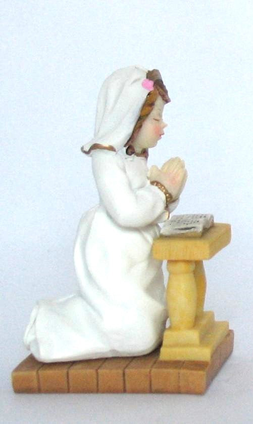 First Communion Girl Kneeling Figurine