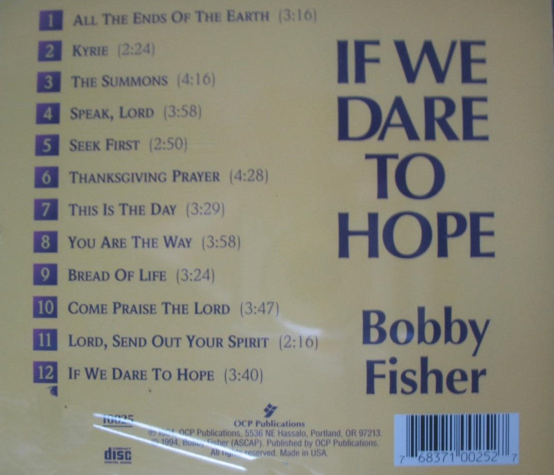 Bobby Fisher - If We Dare to Hope - Music CD