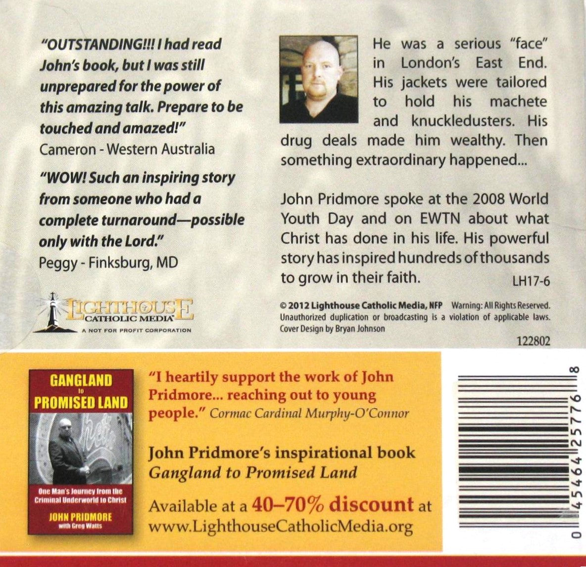 Gangland to Promised Land: from Criminal Underworld to Christ - CD Talk by John Pridmore