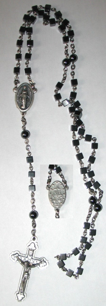 Rosary - Chain with Hematite Beads