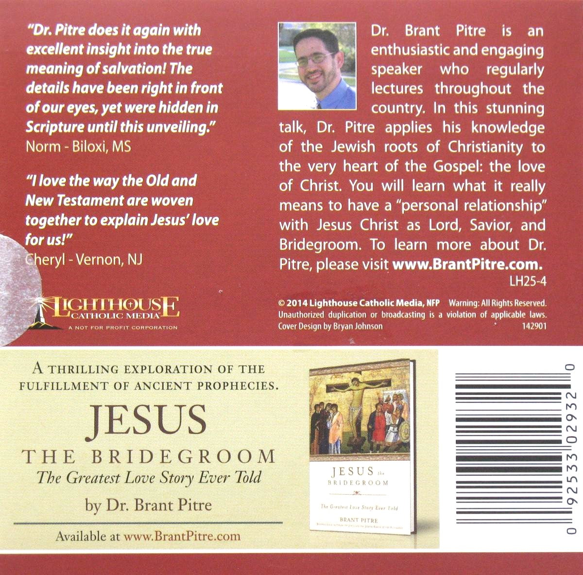 Jesus the Bridegroom : The Greatest Love Story Ever Told - CD Talk by Dr. Brant Pitre