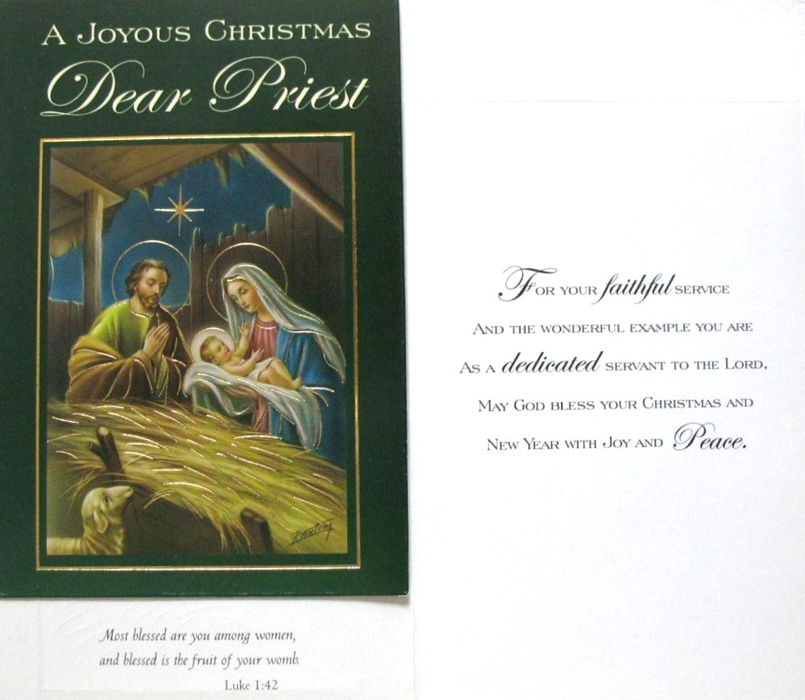 Christmas Greeting Cards - To Priest