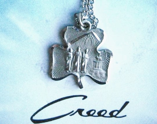 Pewter Medal with Chain & Prayercard - Our Lady of Knock