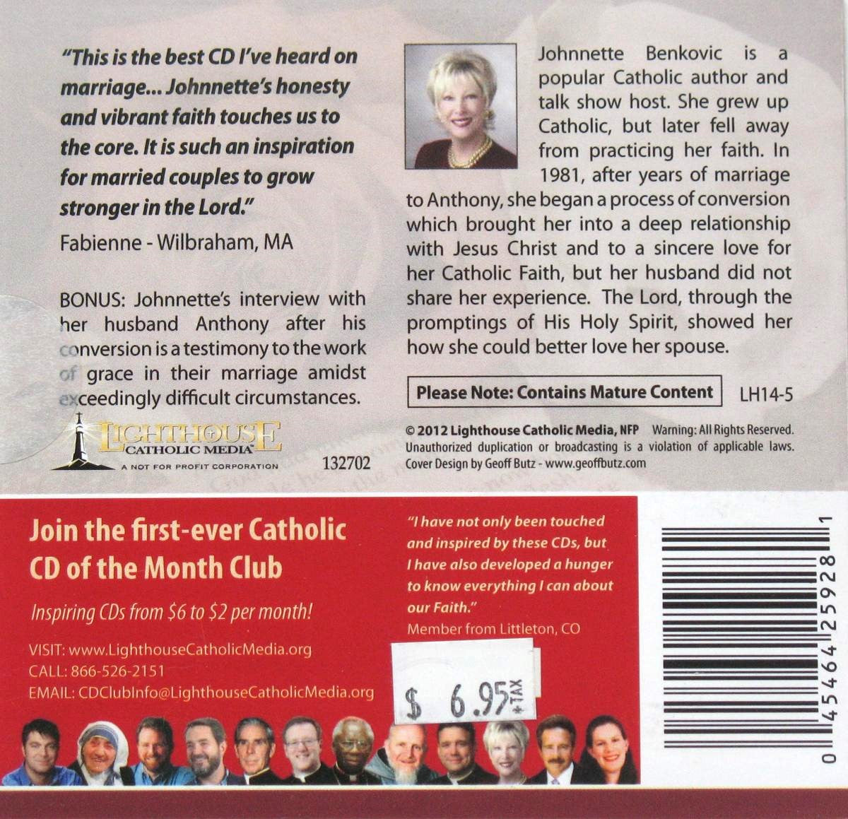 For Love and Marriage - CD Talk by Johnnette Benkovic