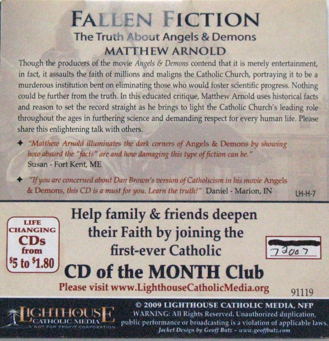 Fallen Fiction : The Truth About Angels and Demons - CD talk by Matthew Arnold