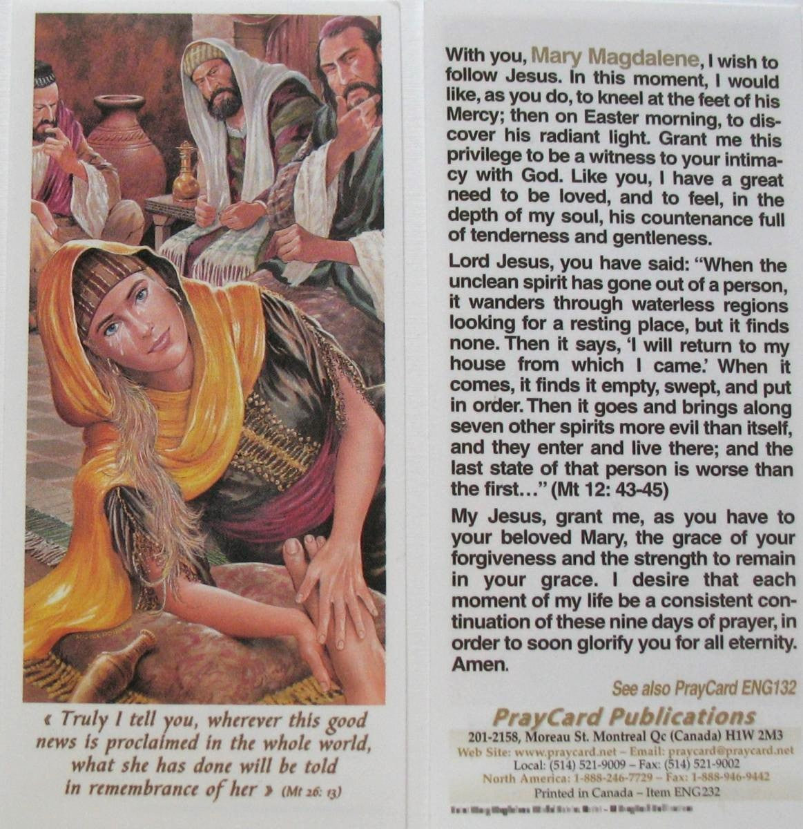 Laminated - St. Mary Magdalene