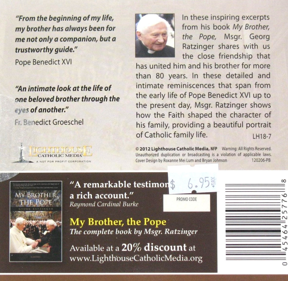 My Brother, The Pope by Msgr. Georg Ratzinger - Excerpts from the Book - Abridged - CD