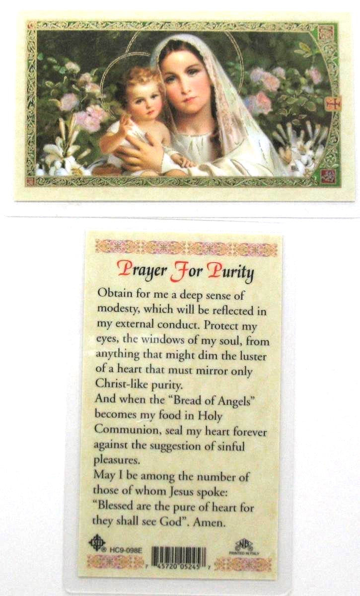 Laminated - Madonna - Prayer for Purity