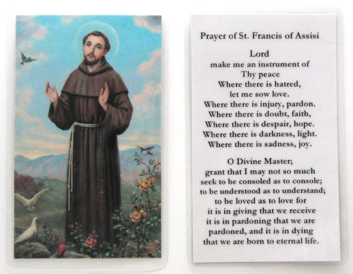 Laminated - St. Francis of Assisi - Peace Prayer
