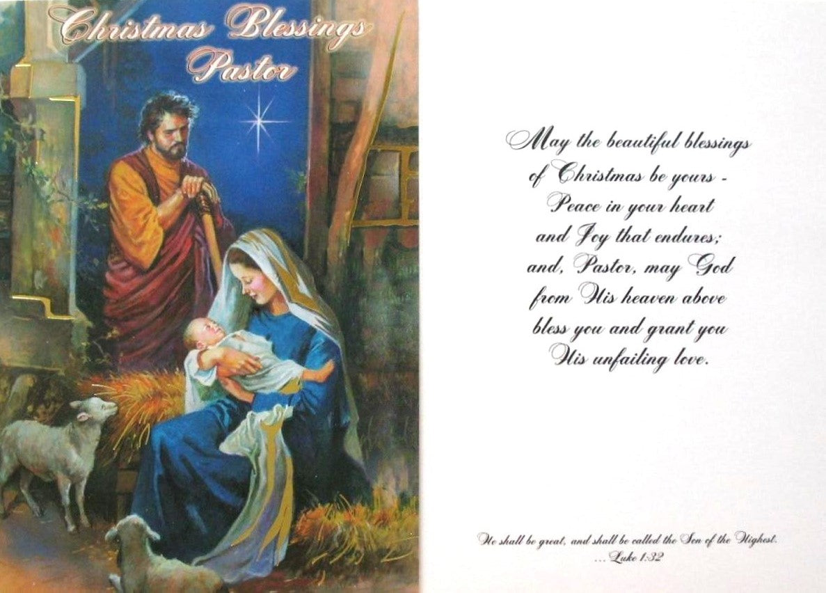 Christmas Greeting Cards - To Pastor