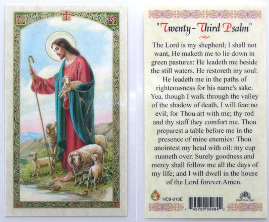 Laminated - Good Shepherd - Twenty-Third Psalm
