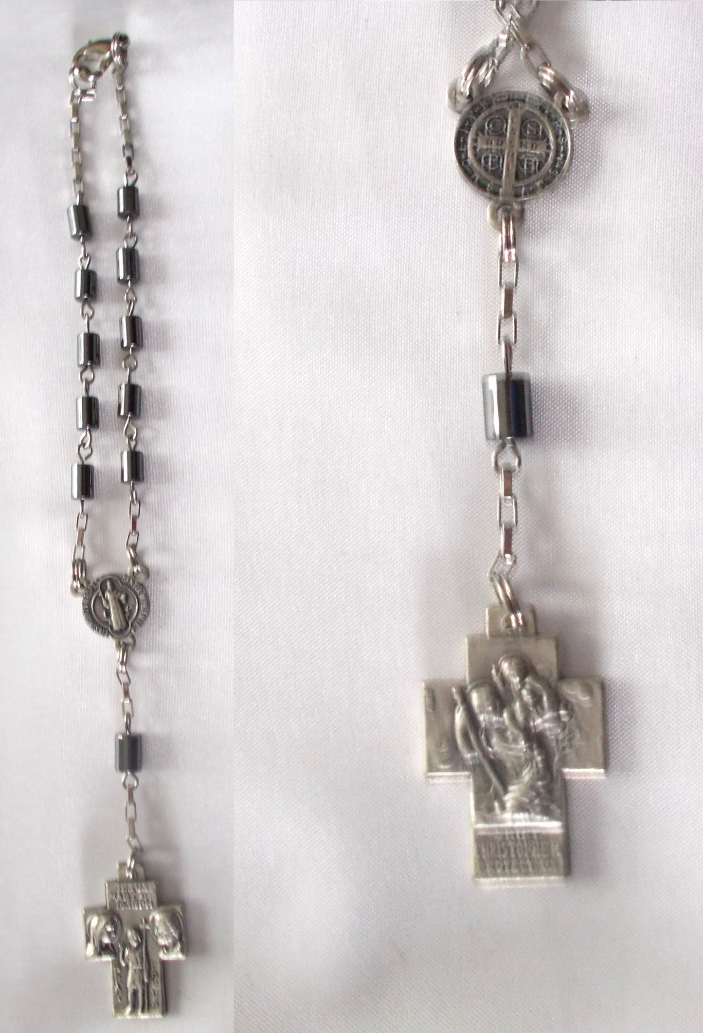 Car Rosary - Hematite Beads