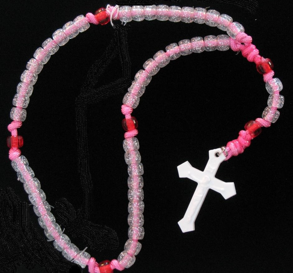 Rosary - Cord with Plastic Pony Beads