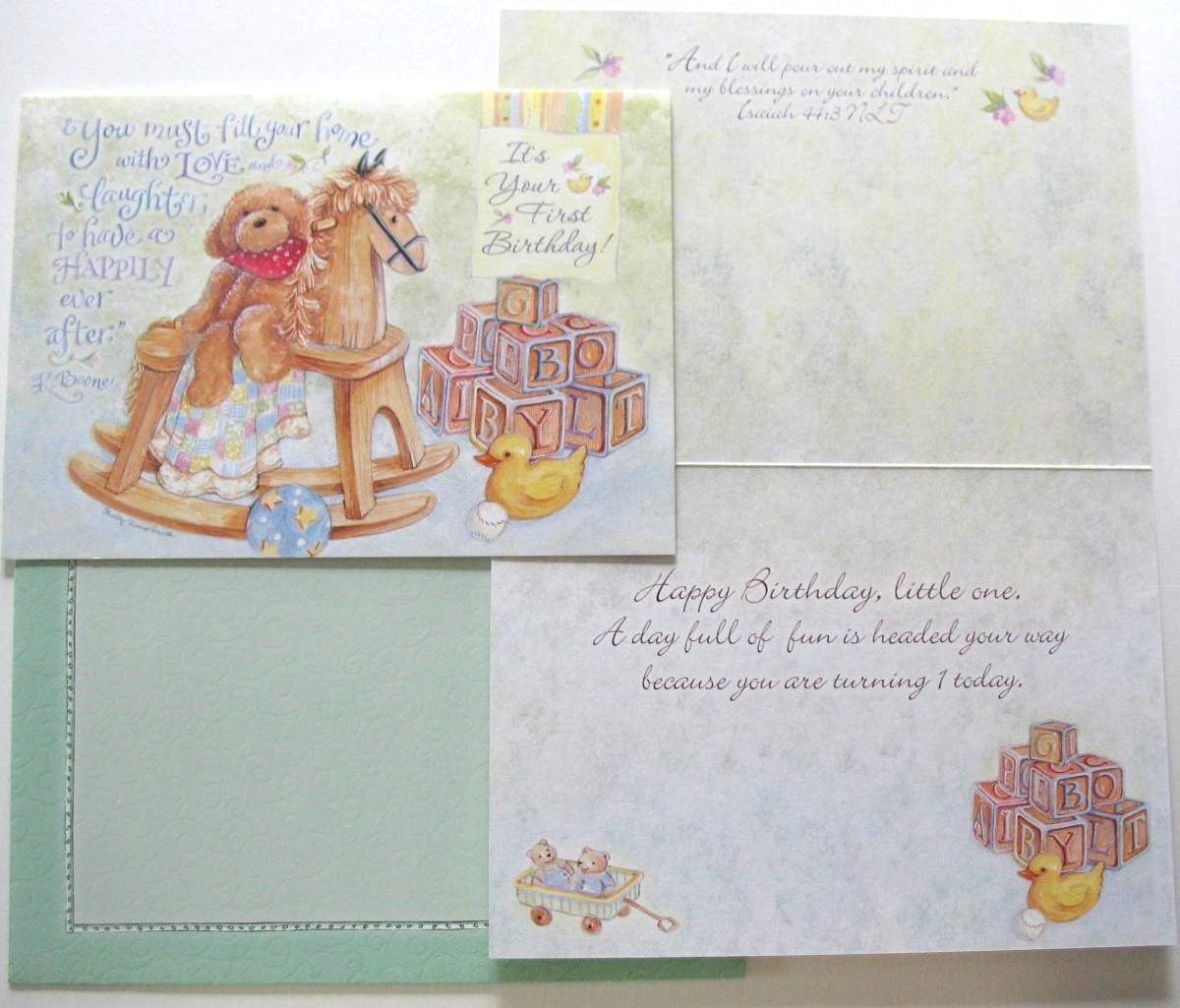 Baby's First Birthday Greeting Card by Legacy - with Deluxe Envelope