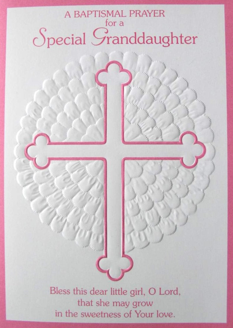 Granddaughter Baptism Greeting Card - Little Girl