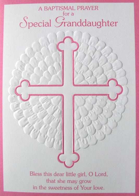 Granddaughter Baptism Greeting Card - Little Girl