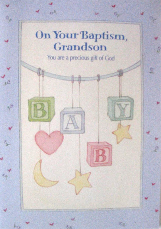 Grandson Baptism Greeting Card