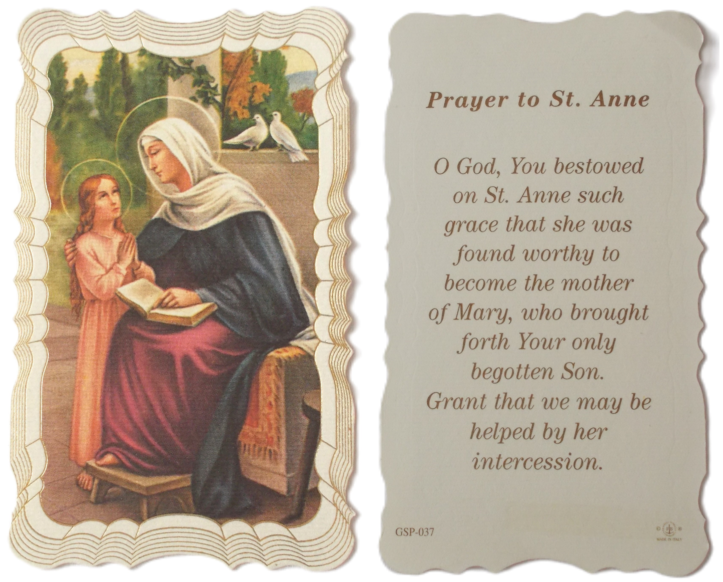 St. Anne Prayercard - Fancy Edge