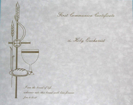 First Communion Certificate - Box of 50 - Create Your Own Details