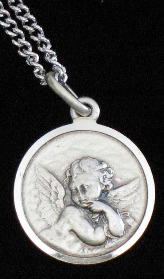 Angel - Sterling Silver Medal with Chain