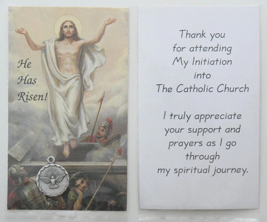 Thank you for attending My Initiation into The Catholic Church - Holy Spirit Medal - Party Favor