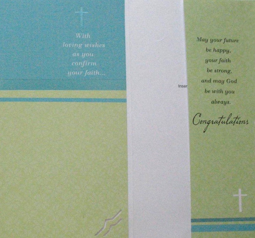 Confirmation Greeting Card with Plastic Prayercard - Money / Gift Card Holder